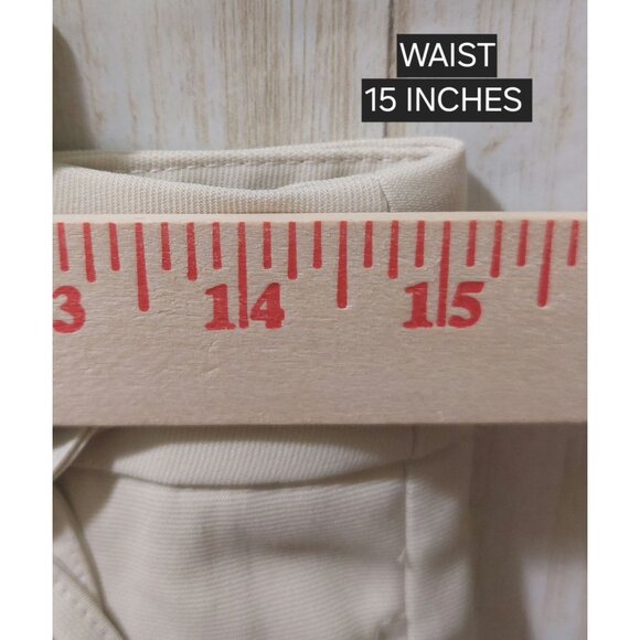 NWT Commense Womens High-Waisted Wide Leg Dress Pants W/Tie Beige Large - Picture 6 of 7